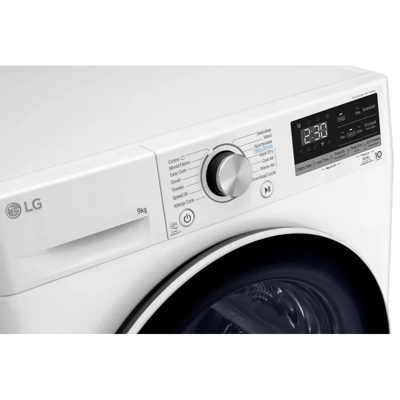LG RH90V9AV4N, bomba de calor, 9 kg, profundidad 66 cm - secadora