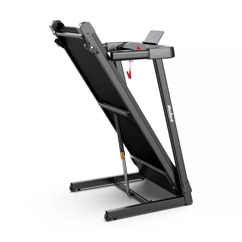 Cinta de correr eléctrica plegable Rebel RBA-1018 – cinta de correr compacta para casa, 12 km/h, 15 programas, peso máximo de usuario 120 kg, pantalla LCD