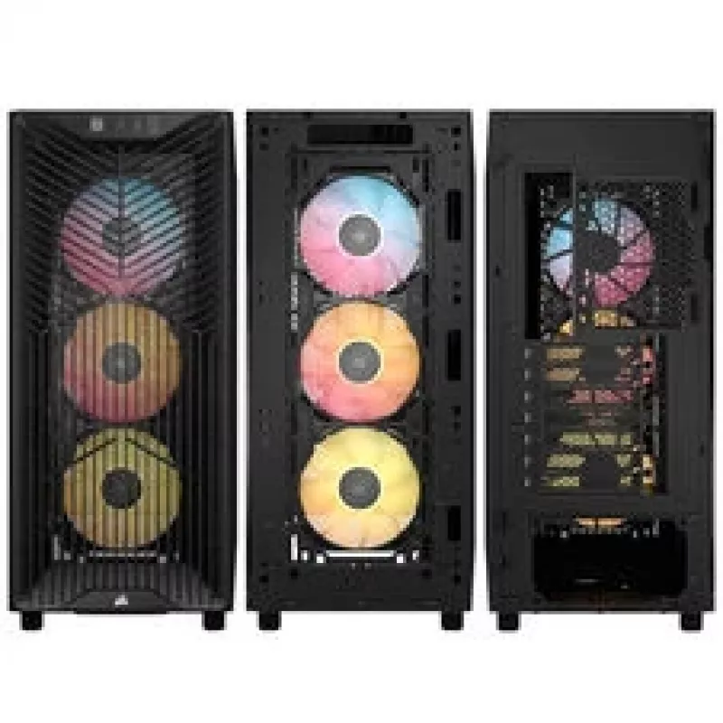 Caja de PC Corsair 3200D RS ARGB, torre Midi, ATX, cristal templado - gris