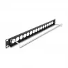 Panel de parcheo DeLOCK 19 pulgadas D-Type 16 puertos 1U negro modelo 67058