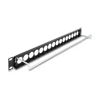 Panel de parcheo DeLOCK 19 pulgadas D-Type 16 puertos 1U negro modelo 67058