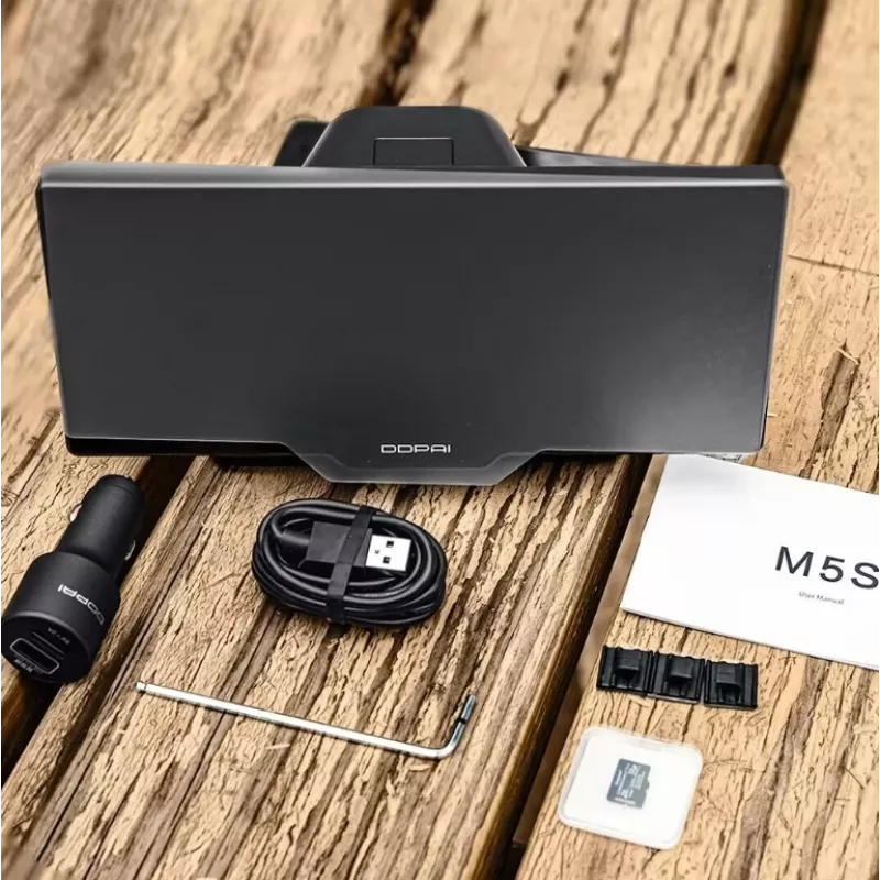 Cámara para coche 70mai DDPAI M5S con pantalla táctil de 8,9 pulgadas, cámara frontal 1440p, Bluetooth 5.0, Wi‑Fi 5 GHz