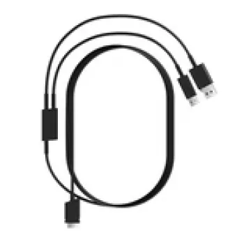 Pimax Crystal Light/Super cable 2 en 1 DisplayPort y USB, negro, 5 m