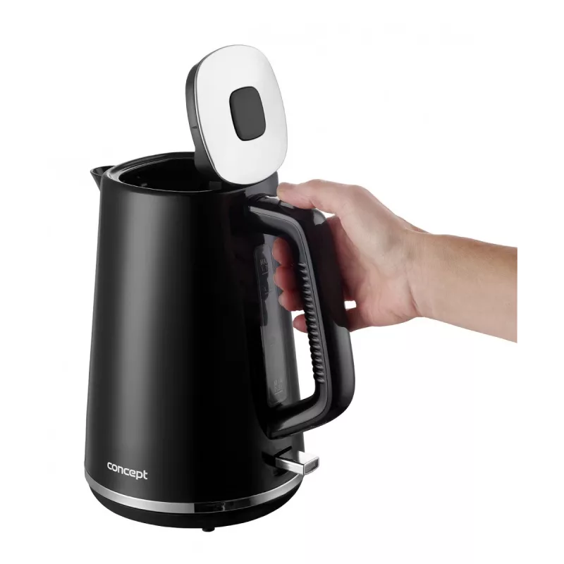 Hervidor de agua eléctrico de plástico RK2375 1,7 l negro