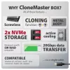 Caja externa AXAGON EEM2-20GD USB-C 20 Gbps para dos SSD M.2 NVMe con clonación por hardware