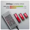 Caja externa AXAGON EEM2-20GD USB-C 20 Gbps para dos SSD M.2 NVMe con clonación por hardware