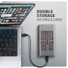 Caja externa AXAGON EEM2-20GD USB-C 20 Gbps para dos SSD M.2 NVMe con clonación por hardware