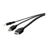 Cable KVM Belkin F1DN1CCBL — HDMI a USB A/B con audio, conectores USB para teclado/ratón, 3 m