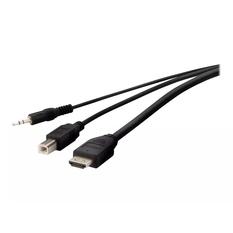 Cable KVM Belkin F1DN1CCBL — HDMI a USB A/B con audio, conectores USB para teclado/ratón, 3 m