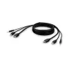 Cable KVM Belkin F1DN1CCBL — HDMI a USB A/B con audio, conectores USB para teclado/ratón, 3 m