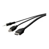 Cable KVM Belkin F1DN1CCBL — HDMI a USB A/B con audio, conectores USB para teclado/ratón, 3 m