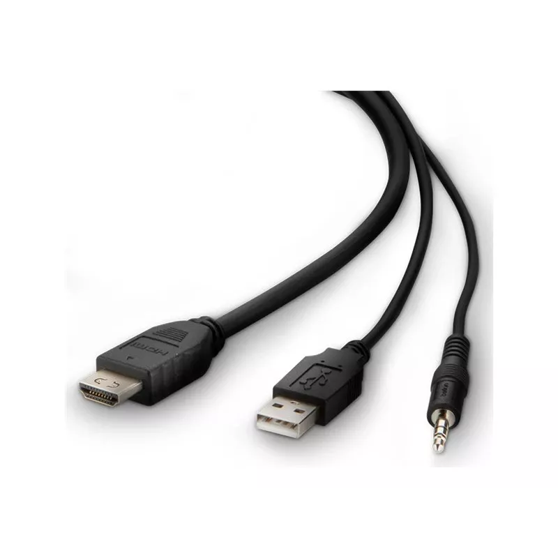 Cable KVM Belkin F1DN1CCBL — HDMI a USB A/B con audio, conectores USB para teclado/ratón, 3 m