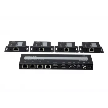 ATEN VS1824KIT Kit de splitter HDMI 4K Cat 6 de 4 puertos con 4 receptores