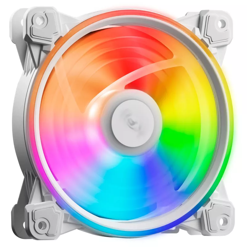 XPG HURRICANE 120 ARGB PWM White, ventilador, 12 cm, 600 RPM, 2000 RPM, blanco