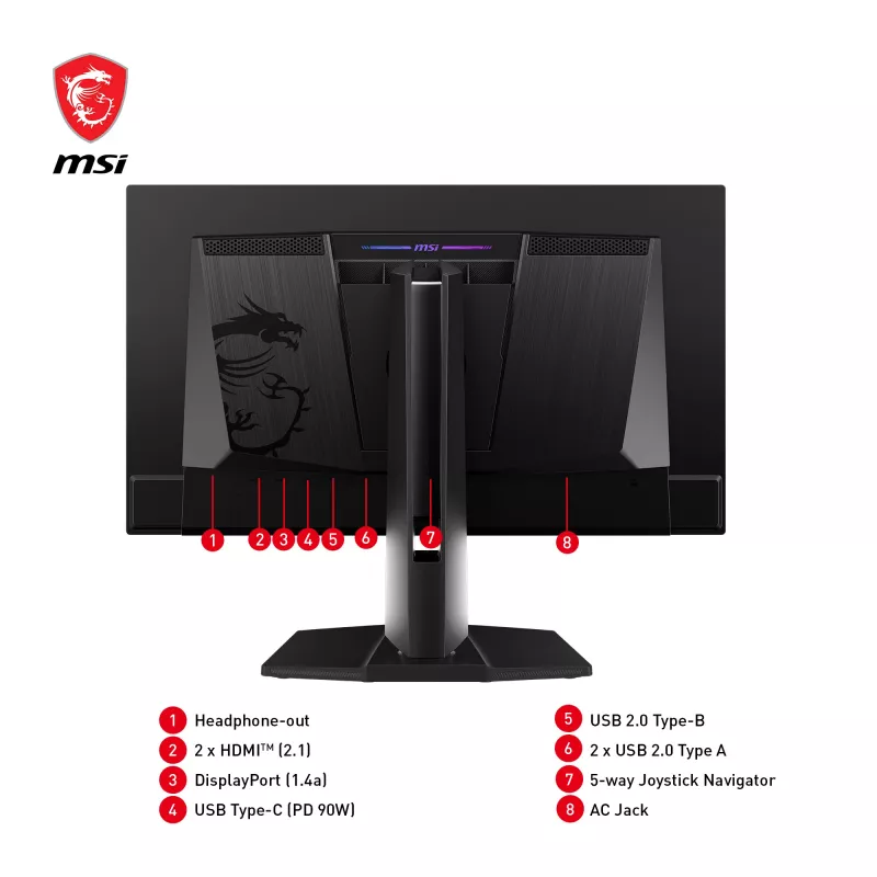 MSI MPG 271QRXDE Monitor de ordenador QD-OLED 67,3 cm (26,5 pulgadas) 2560 x 1440 píxeles Wide Quad HD Negro