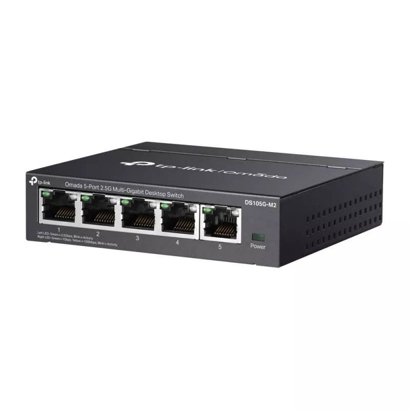 TP-Link Omada DS105G-M2 Switch de red No gestionado 2.5G Ethernet (100/1000/2500) Negro