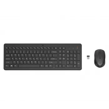 Conjunto inalámbrico de teclado y ratón HP 330 — teclado tamaño completo, RF Wireless, negro, ratón incluido