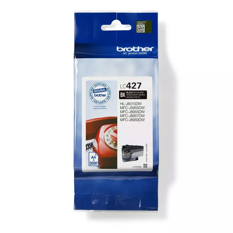 Brother LC-427BK cartucho de tinta 1 unidad original rendimiento estándar negro