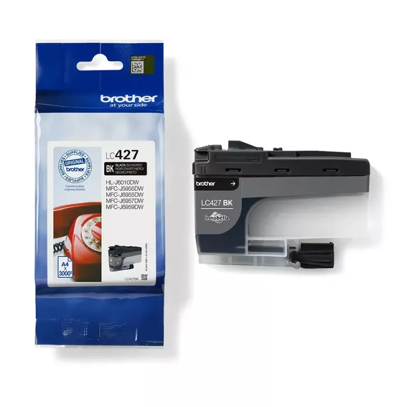 Brother LC-427BK cartucho de tinta 1 unidad original rendimiento estándar negro