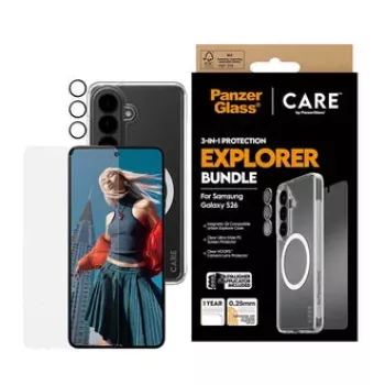 Protector de pantalla PanzerGlass CARE 3 en 1 para Samsung Galaxy S (2026) – PanzerGlass