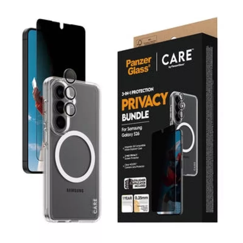 Funda para móvil PanzerGlass CR67643 16 cm (6,3 inch) carcasa negra, transparente