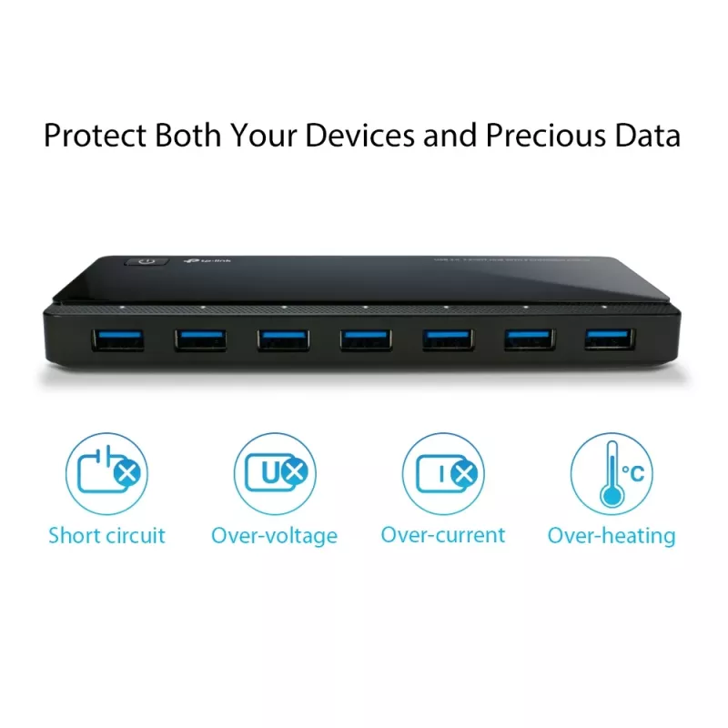 TP-Link UH720 USB 3.2 Gen 1 (3.1 Gen 1) Micro-B 5000 Mbit/s negro