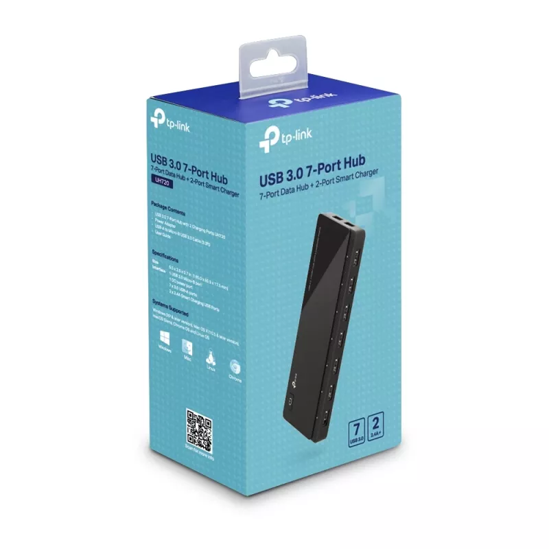 TP-Link UH720 USB 3.2 Gen 1 (3.1 Gen 1) Micro-B 5000 Mbit/s negro