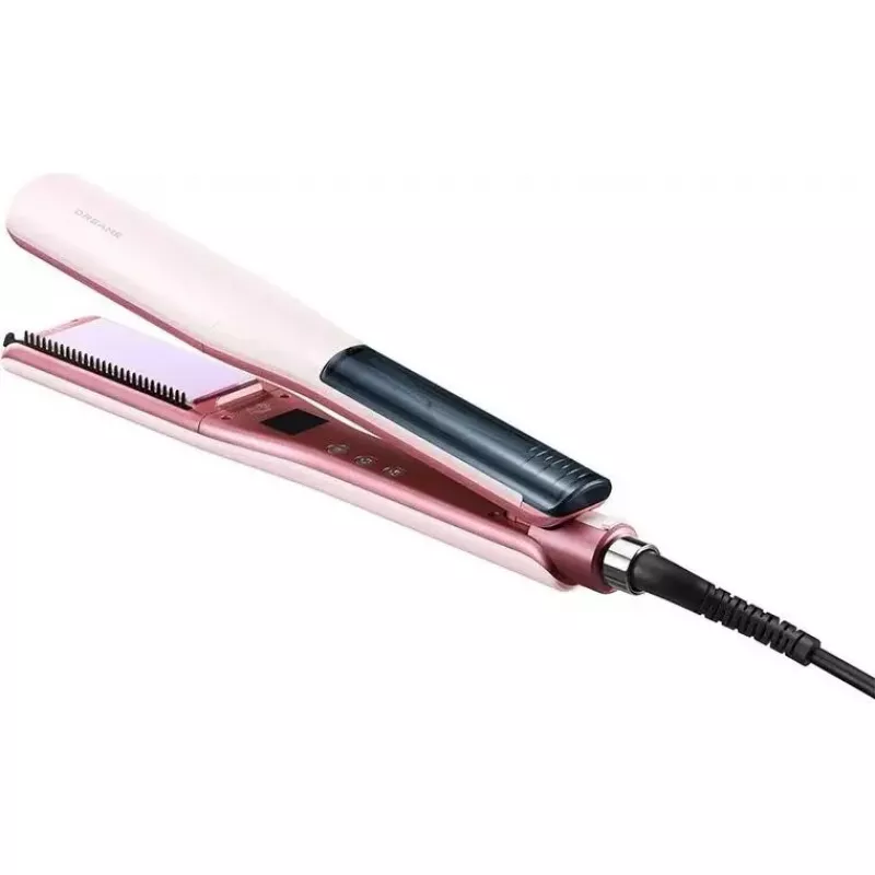 Dreame AuraSteam plancha de pelo de vapor recta, rosa