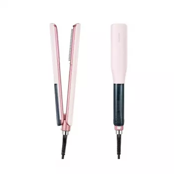 Dreame AuraSteam plancha de pelo de vapor recta, rosa