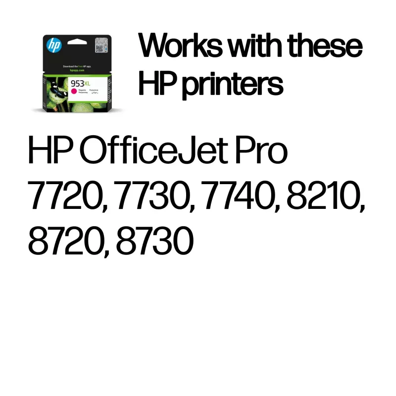 Cartucho de tinta original HP 953XL de alta capacidad magenta
