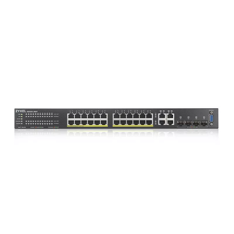 Zyxel GS2220-28HP-EU0101F switch de red gestionado L2 Gigabit Ethernet (10/100/1000) Power over Ethernet (PoE) negro