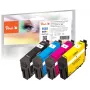 Peach PI200-868 cartucho de tinta 4 uds. compatible rendimiento estándar negro, cian, magenta, amarillo