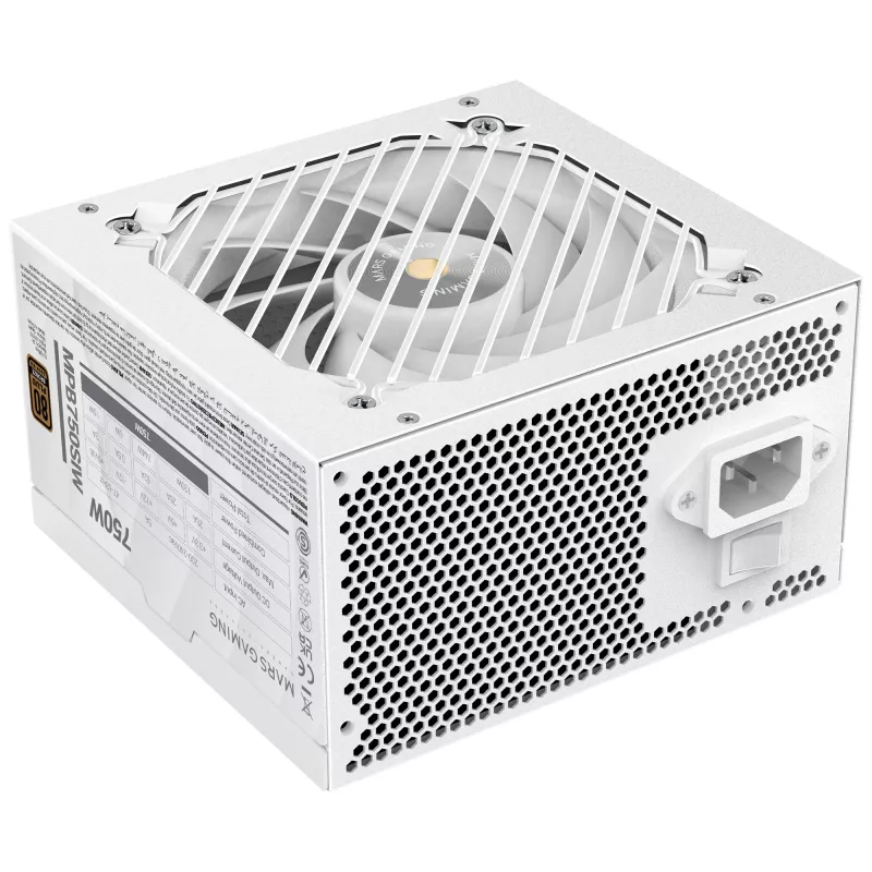 Mars Gaming MPB750SIW fuente de alimentación 750 W 24 pines ATX ATX blanca