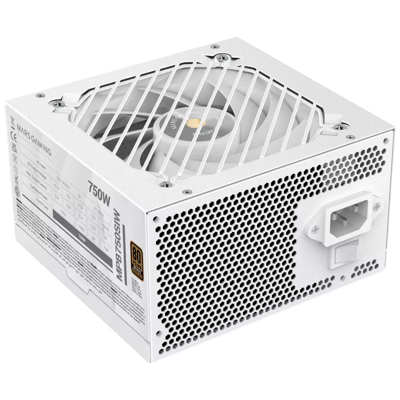 Mars Gaming MPB750SIW fuente de alimentación 750 W 24 pines ATX ATX blanca