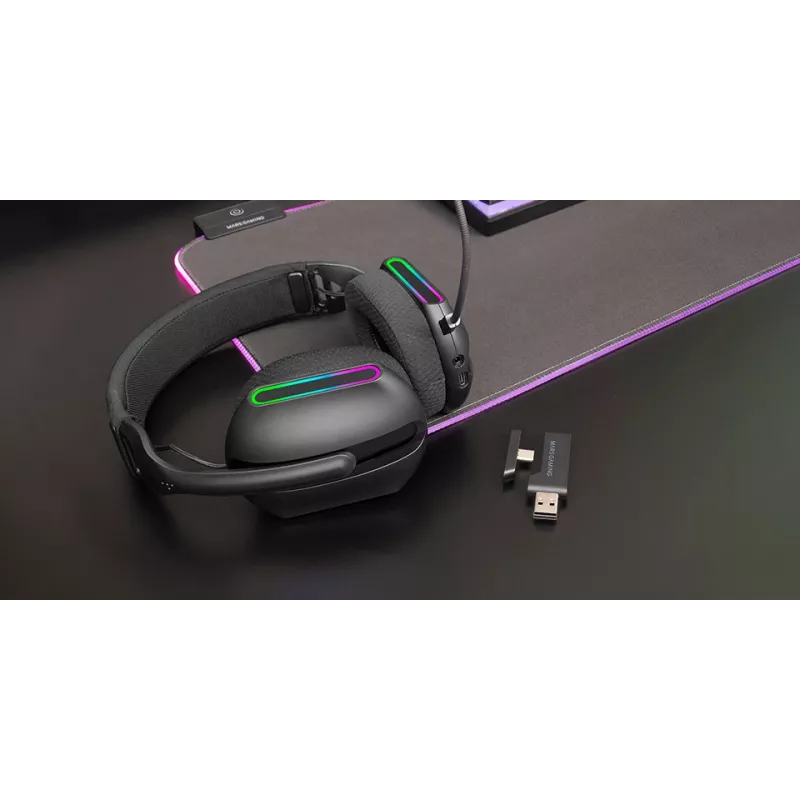 Mars Gaming MHW-PRO headset cableado e inalámbrico diadema USB Type-C Bluetooth negro
