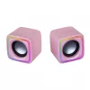 Mars Gaming MSCUBEP altavoces gaming RGB compactos rosa 8W procesador de sonido DSP