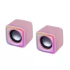 Mars Gaming MSCUBEP altavoces gaming RGB compactos rosa 8W procesador de sonido DSP