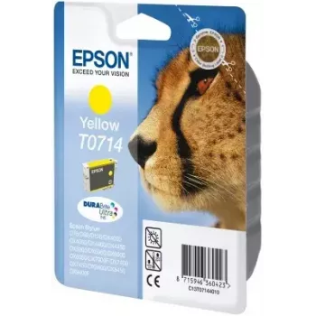 Epson Cheetah Pack individual Amarillo T0714 Tinta DURABrite Ultra