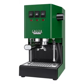 Cafetera de espresso Gaggia Classic E24 — manual, depósito de agua de 2,1 L, 1200 W, verde, capacidad para 2 tazas
