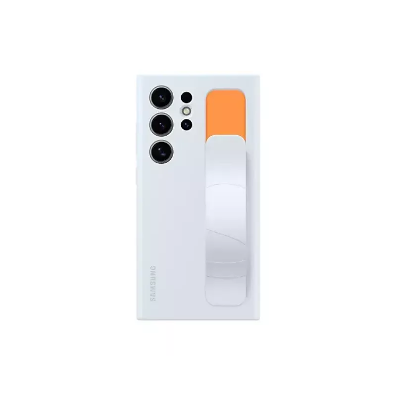Funda de silicona Standing Grip para Samsung Galaxy S24 Ultra – Azul claro, compatible con 6,8