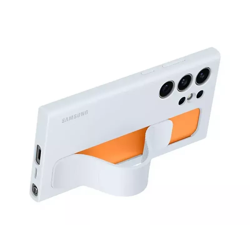 Funda de silicona Standing Grip para Samsung Galaxy S24 Ultra – Azul claro, compatible con 6,8