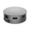 DELL Pro 7 en 1 USB-C Travel Hub - DA310, Con cable, USB 3.2 Gen 2 (3.1 Gen 2) Type-C, 10,100,1000 Mbit/s, Plata, 3840 x 2160 píxeles, 1920 x 1080 píxeles