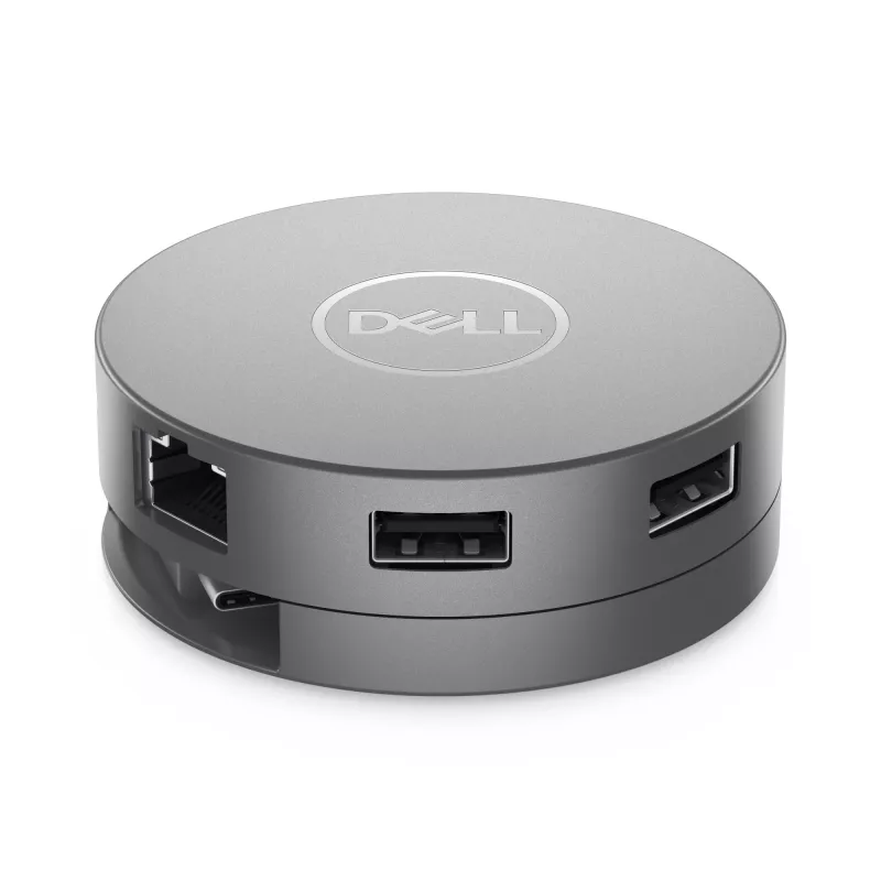 DELL Pro 7 en 1 USB-C Travel Hub - DA310, Con cable, USB 3.2 Gen 2 (3.1 Gen 2) Type-C, 10,100,1000 Mbit/s, Plata, 3840 x 2160 píxeles, 1920 x 1080 píxeles