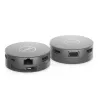 DELL Pro 7 en 1 USB-C Travel Hub - DA310, Con cable, USB 3.2 Gen 2 (3.1 Gen 2) Type-C, 10,100,1000 Mbit/s, Plata, 3840 x 2160 píxeles, 1920 x 1080 píxeles