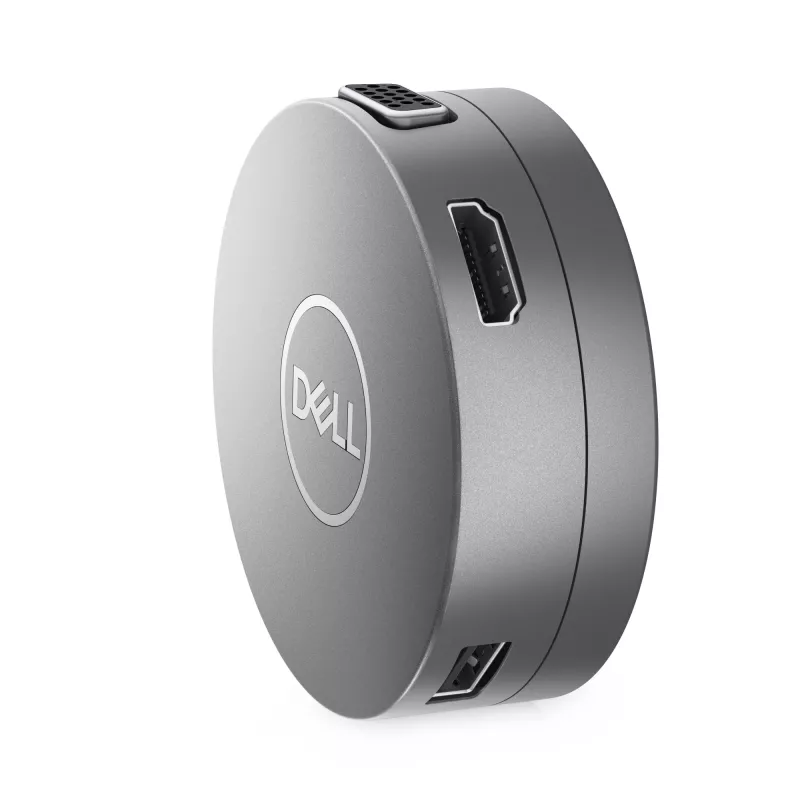 DELL Pro 7 en 1 USB-C Travel Hub - DA310, Con cable, USB 3.2 Gen 2 (3.1 Gen 2) Type-C, 10,100,1000 Mbit/s, Plata, 3840 x 2160 píxeles, 1920 x 1080 píxeles