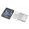 Shuttle XPC Barebone delgado DS50U, Intel Celeron 7305, 2x LAN (1x 2.5Gbit, 1x 1Gbit), 1xCOM, 1xHDMI, 1xDP, 1x VGA, sin ventilador, funcionamiento continuo 24/7
