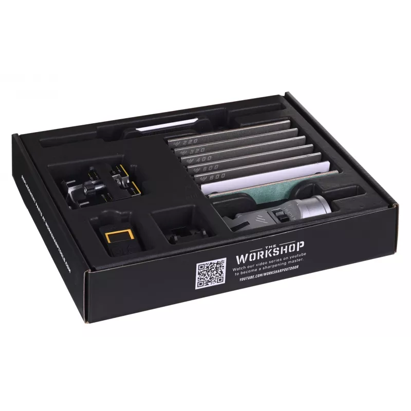 Afilador de cuchillos Work Sharp Professional Precision Adjust 09DX068 — Afilador de paso, ángulo ajustable, negro, carcasa de nailon