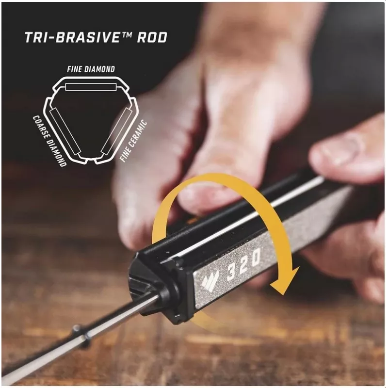 Afilador de cuchillos Work Sharp Professional Precision Adjust 09DX068 — Afilador de paso, ángulo ajustable, negro, carcasa de nailon