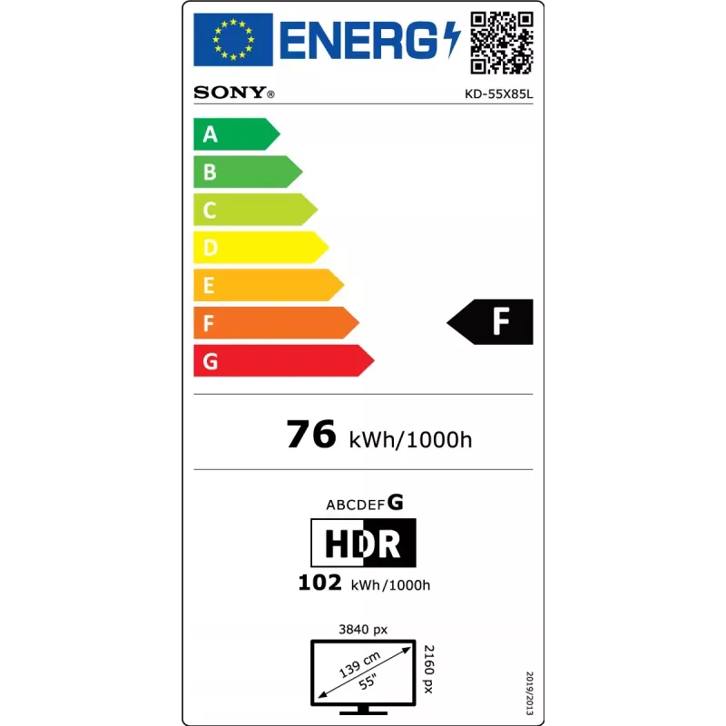 Sony TV KD55X85L 55 pulgadas LCD 4K UHD