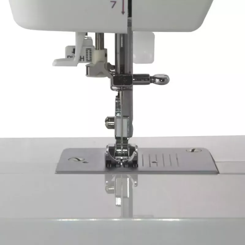 Máquina de coser Lucznik Teresa portátil ligera – Modelo Teresa, máquina de coser doméstica eléctrica, funciones de puntada básicas, blanco-violeta